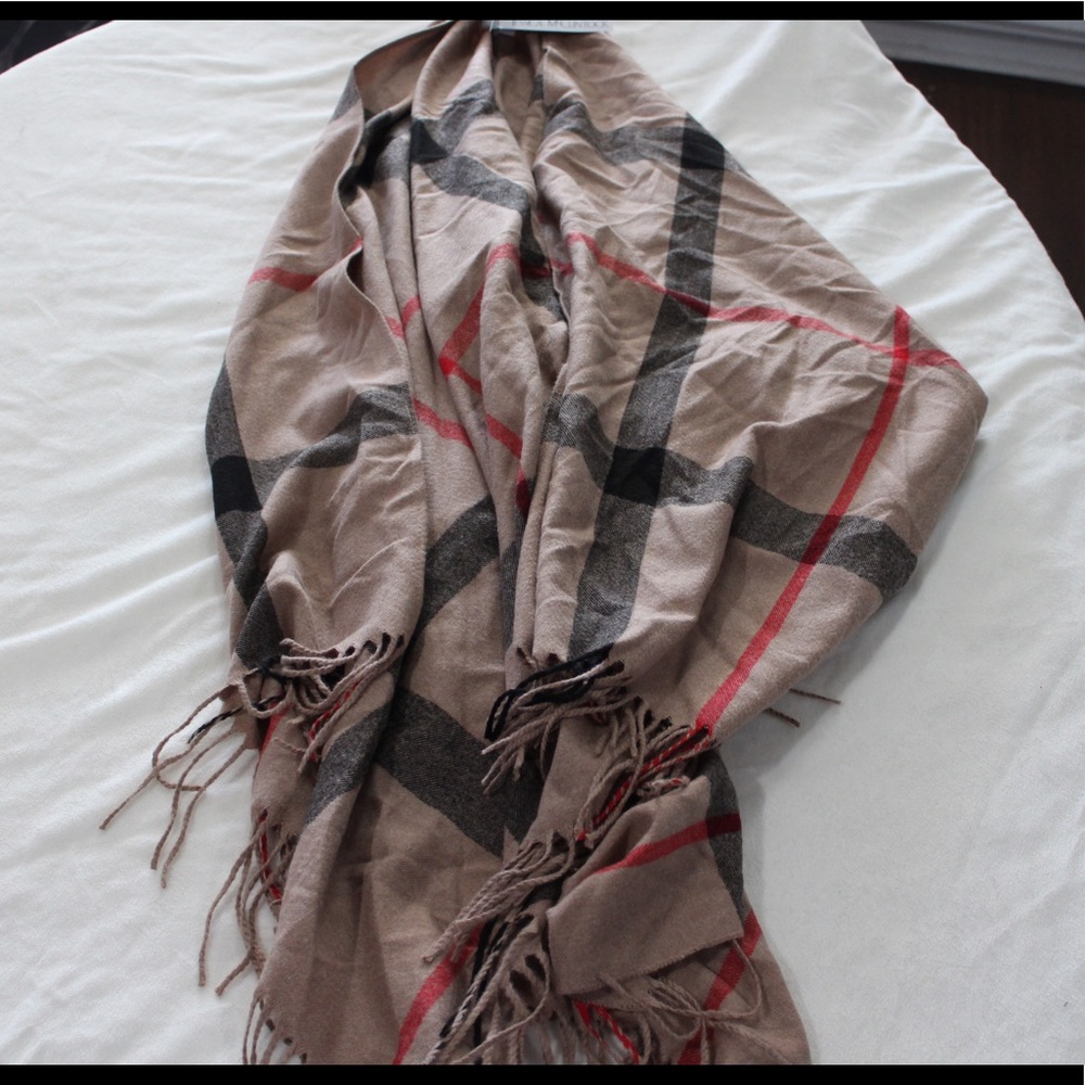 Jessica McClintock Brown Squared pattern scarf